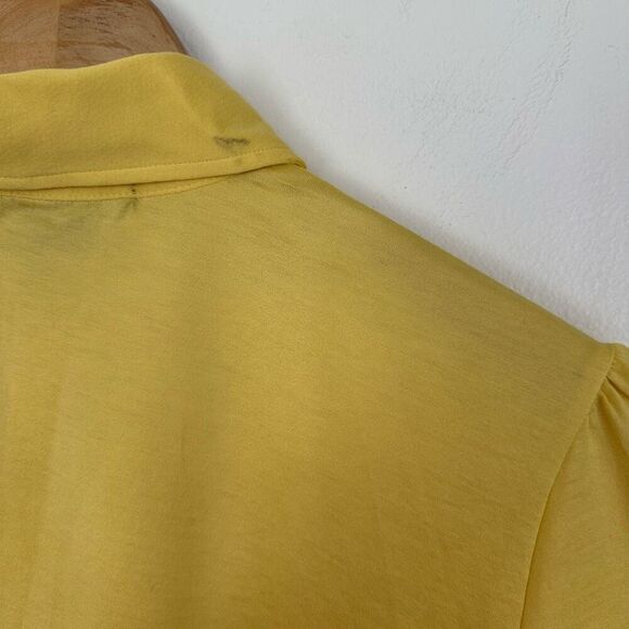 Ralph Lauren Sport Dead Stock Washed Yellow Short Sleeve Puff Shoulder Polo - Picture 3 of 8